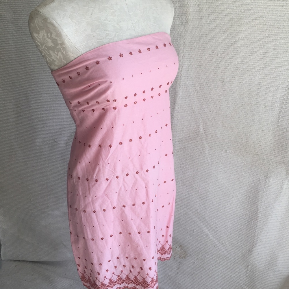 Vintage 90s S/M Easter Barbie Designer Strapless Boho Princess Dress - Picture 2 of 8